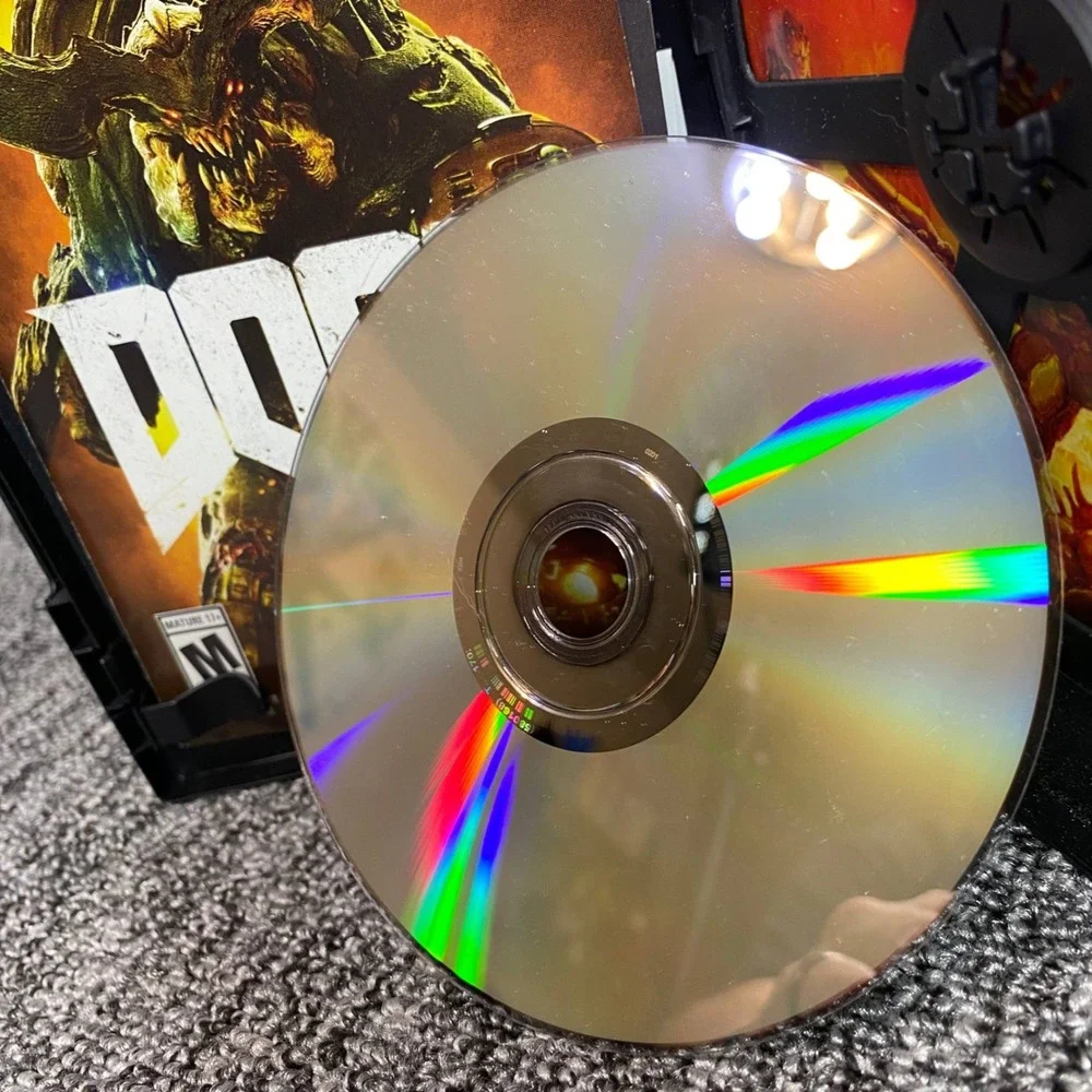 Bethesda DOOM PC Game Mature DVD ROM Yellow Demon Multiplayer Pack Shooter